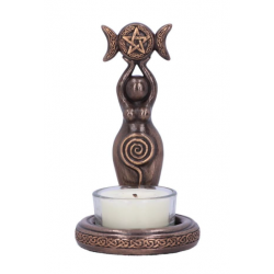 T-Lite Holder Bronze Triple Goddess 12cm T-Lite Holder Bronze Triple Goddess 12cm
